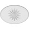 Ekena Millwork Standard Dalton Flower Rosette With Rounded Edge, 6"W x 4"H x 1"P ROSP060X040X100DAL11 - alternate 3